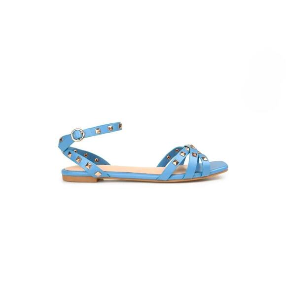 Journee Collection “Zendaya” Faux Leather Studded Slingback Sandals – Size 9.5 - Picture 1 of 8